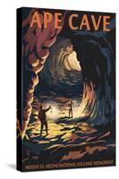 Ape Cave - Mount St. Helens - Sunset View-Lantern Press-Stretched Canvas