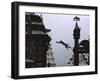 Ape Jumping, Nepal-Michael Brown-Framed Photographic Print