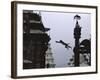 Ape Jumping, Nepal-Michael Brown-Framed Photographic Print