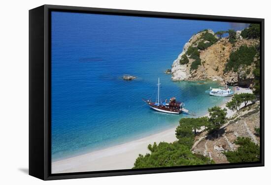 Apella Beach, Karpathos Island, Dodecanese, Greek Islands, Greece, Europe-Tuul-Framed Stretched Canvas