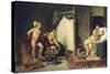 Apelle et Campaspe-Jacques David-Stretched Canvas