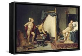 Apelle et Campaspe-Jacques David-Framed Stretched Canvas