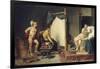 Apelle et Campaspe-Jacques David-Framed Giclee Print