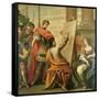 Apelles Making a Portrait of Pancaspe-Sebastiano Ricci-Framed Stretched Canvas