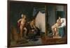 Apelles Painting Campaspe in the Presence of Alexander the Great-Jacques Louis David-Framed Giclee Print