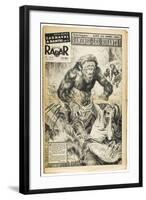 Apemen Scary in Appearance But Really Quite Gentle Alarm Workers-Rino Ferrari-Framed Art Print