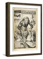 Apemen Scary in Appearance But Really Quite Gentle Alarm Workers-Rino Ferrari-Framed Art Print