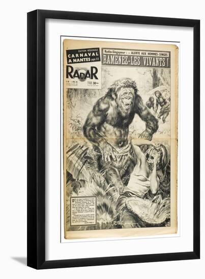 Apemen Scary in Appearance But Really Quite Gentle Alarm Workers-Rino Ferrari-Framed Art Print