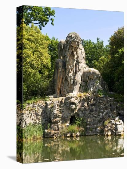 Apennine Colossus by Giambologna, Il Gigante Dell'Appennino, Villa Demidoff, Florence, Italy-Nico Tondini-Stretched Canvas