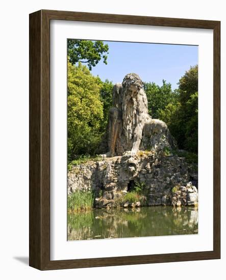 Apennine Colossus by Giambologna, Il Gigante Dell'Appennino, Villa Demidoff, Florence, Italy-Nico Tondini-Framed Photographic Print