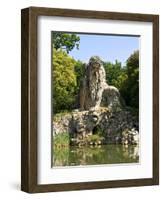 Apennine Colossus by Giambologna, Il Gigante Dell'Appennino, Villa Demidoff, Florence, Italy-Nico Tondini-Framed Photographic Print