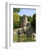 Apennine Colossus by Giambologna, Il Gigante Dell'Appennino, Villa Demidoff, Florence, Italy-Nico Tondini-Framed Photographic Print