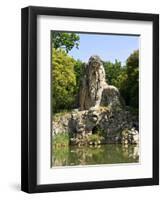 Apennine Colossus by Giambologna, Il Gigante Dell'Appennino, Villa Demidoff, Florence, Italy-Nico Tondini-Framed Premium Photographic Print