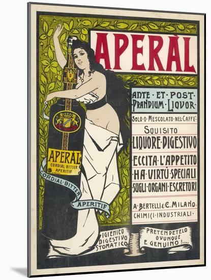 Aperal, Aperitif Which May be Drunk on Its Own or Mixed with Your Coffee-null-Mounted Art Print