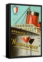 Aperitif Normandie Advertisement-null-Framed Stretched Canvas