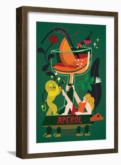 Aperol Spritz, 2017-Yuliya Drobova-Framed Giclee Print