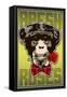 Apes'n Roses I-Cristian Mielu-Framed Stretched Canvas