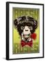 Apes'n Roses I-Cristian Mielu-Framed Art Print