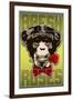 Apes'n Roses I-Cristian Mielu-Framed Art Print
