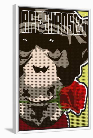 Apes'n Roses II-Cristian Mielu-Framed Art Print