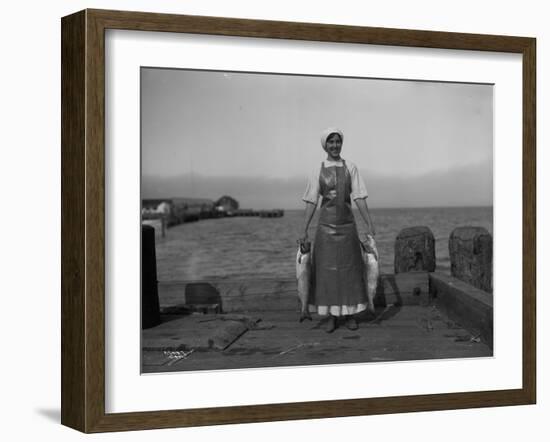 Apex Fish Co. Cannery Worker, 1913-Asahel Curtis-Framed Giclee Print