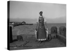 Apex Fish Co. Cannery Worker, 1913-Asahel Curtis-Stretched Canvas