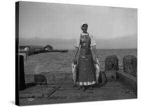 Apex Fish Co. Cannery Worker, 1913-Asahel Curtis-Stretched Canvas