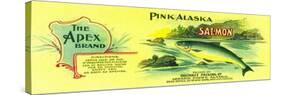 Apex Salmon Can Label - Gerard Point, AK-Lantern Press-Stretched Canvas