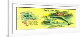 Apex Salmon Can Label - Gerard Point, AK-Lantern Press-Framed Art Print