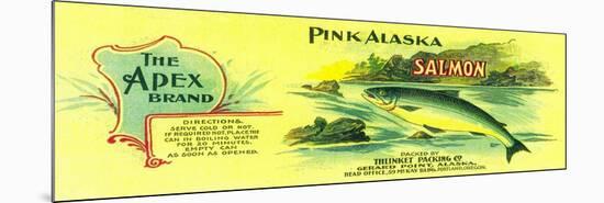 Apex Salmon Can Label - Gerard Point, AK-Lantern Press-Mounted Premium Giclee Print