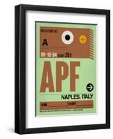 APF Naples Luggage Tag I-NaxArt-Framed Art Print