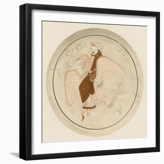 Aphrodite on the Swan-English School-Framed Giclee Print