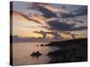 Aphrodite's Rock at Sunset, Paphos, UNESCO World Heritage Site, South Cyprus, Cyprus, Mediterranean-Stuart Black-Stretched Canvas