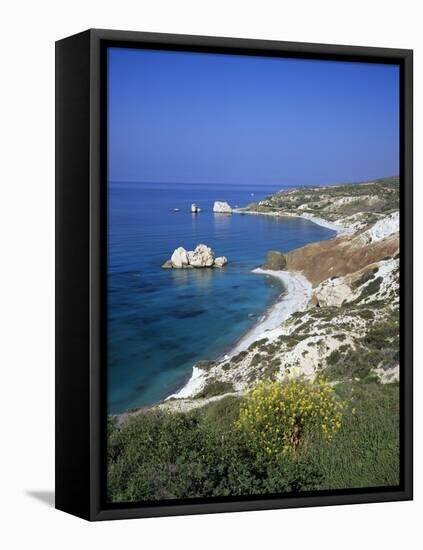 Aphrodite's Rock, Paphos, UNESCO World Heritage Site, South Cyprus, Cyprus, Mediterranean, Europe-Stuart Black-Framed Stretched Canvas