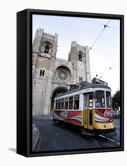 Apn Lisbon Streetcar-Armando Franca-Framed Stretched Canvas