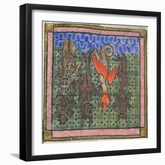 Apocalypse, Detail: Demons Falling from Heaven, Ca 1370-1375-null-Framed Giclee Print