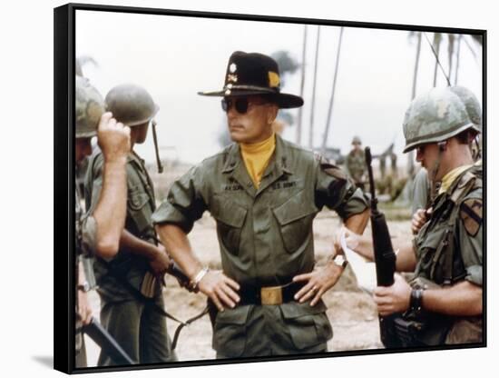 APOCALYPSE NOW, 1979 directed by FRANCIS FORD COPPOLA Robert Duvall (photo)-null-Framed Stretched Canvas