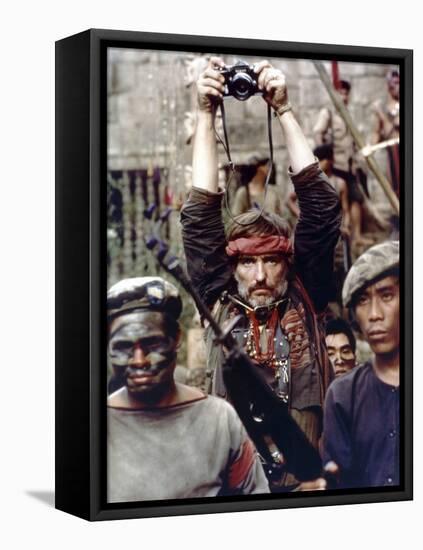 Apocalypse Now by Francis Ford Coppola with Dennis Hopper, 1979 (photo)-null-Framed Stretched Canvas
