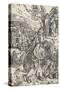 Apocalypse selon Saint Jean - L'ange portant la clé de l'Abîme-Albrecht Dürer-Stretched Canvas