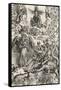 Apocalypse selon Saint Jean - La femme de soleil et le dragon à 7 têtes-Albrecht Dürer-Framed Stretched Canvas