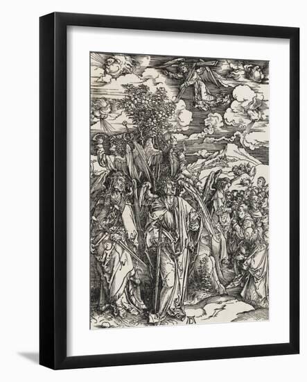 Apocalypse selon Saint Jean - Les 4 anges arrêtant le vent et choisissant les élus-Albrecht Dürer-Framed Giclee Print