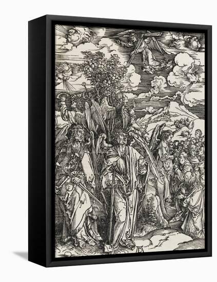 Apocalypse selon Saint Jean - Les 4 anges arrêtant le vent et choisissant les élus-Albrecht Dürer-Framed Stretched Canvas