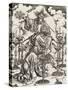 Apocalypse selon Saint Jean - Saint Jean apercevant les 7 chandeliers-Albrecht Dürer-Stretched Canvas