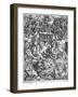 Apocalypse, the Opening of the Seventh Seal, the Seven Angels, Latin Edition, 1511-Albrecht Dürer-Framed Giclee Print