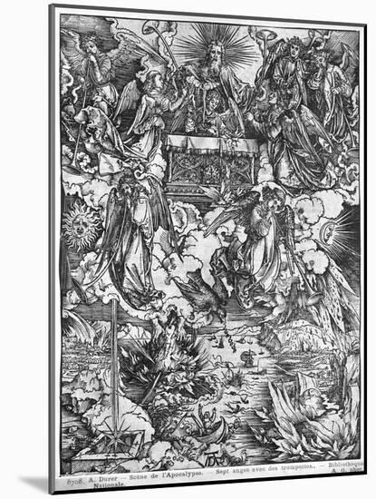 Apocalypse, the Opening of the Seventh Seal, the Seven Angels, Latin Edition, 1511-Albrecht Dürer-Mounted Giclee Print
