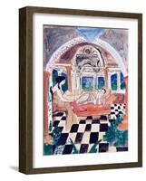 Apollinaire and His Muse (W/C & Gouache on Paper)-Max Jacob-Framed Giclee Print
