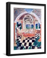 Apollinaire and His Muse (W/C & Gouache on Paper)-Max Jacob-Framed Giclee Print