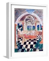 Apollinaire and His Muse (W/C & Gouache on Paper)-Max Jacob-Framed Giclee Print