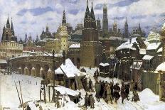 Moscow in the 17th Century. the All Saints' Bridge, 1901-Apollinary Vasnetsov-Framed Stretched Canvas