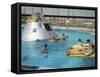 Apollo 1 Astronauts Working by the Pool-null-Framed Stretched Canvas